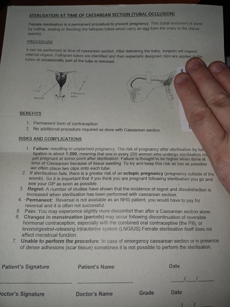 Sterilisation during C section?