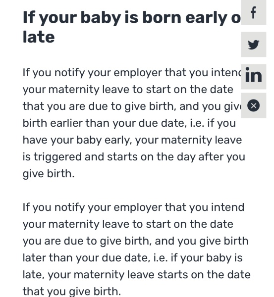 To argue maternity leave dates?