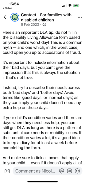 DLA help: huge sum deposited in account