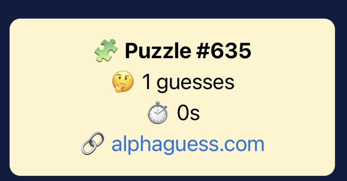 Alphaguess 5 - A fun but frustrating word game!