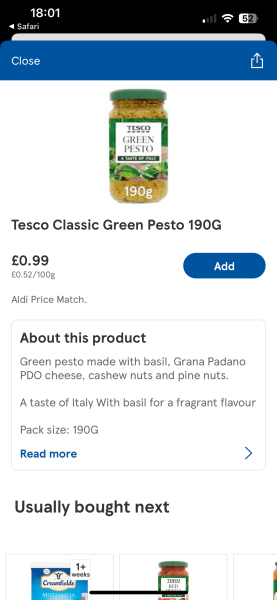 Pesto in lunch box - nut free school