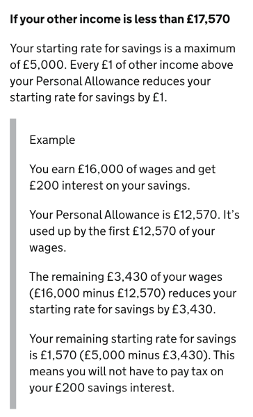 Confused: Starting rate for savings