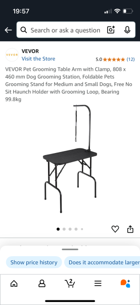 Home grooming table