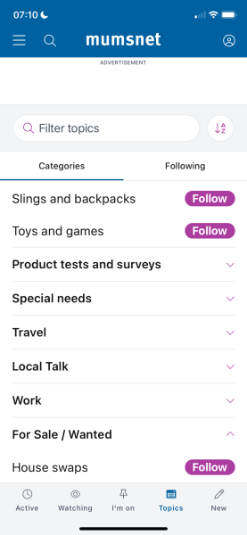 Selling privately on Mumsnet (not trade)
