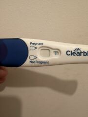 Clear blue 8DPO