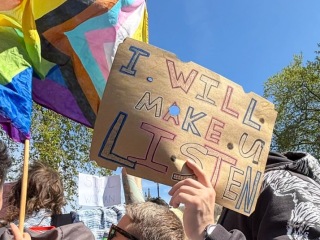 TRAs deface Millicent Fawcett statue