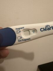 Clear blue 8DPO