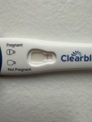 So this was this morning. Clear blue red dye.