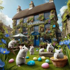 The Bluestocking Arms Women's Pub, where women make friends with Beetles, Androids, Cakes, Dragons, Hedgehogs and other women, where wit and wisdom flourish