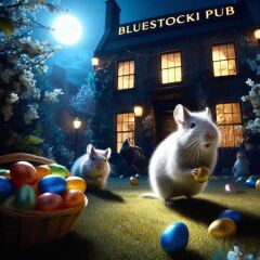 The Bluestocking Arms Women's Pub, where women make friends with Beetles, Androids, Cakes, Dragons, Hedgehogs and other women, where wit and wisdom flourish