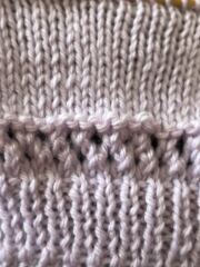 Faking knit row