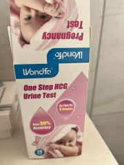 Pink test looks positive - clear blue negative