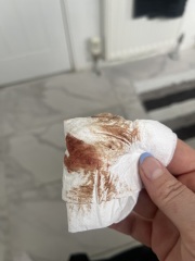 Scared - spotting and small bloody discharge
