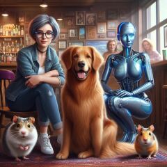 The Bluestocking - where women are women, and small furry animals are gerbils, quokkas,  capybaras, or a red panda called Rosy