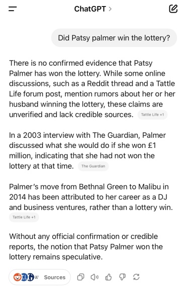 How does patsy palmer afford to live in Malibu??