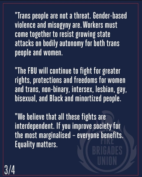 The Fire Brigade Union on the right side of history