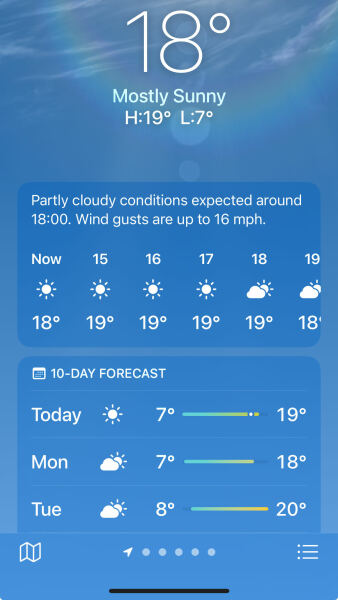What is the weather and tempuautre in your area today?