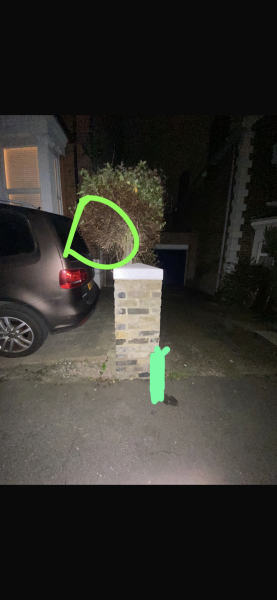 Boundary line issue on drive