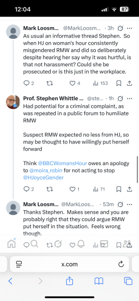 Helen Joyce finally makes it to Women's Hour today from 10am