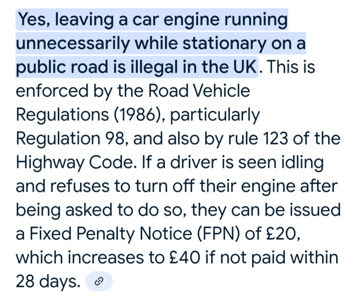 Neighbours sat in car for hours on end with engine running. It this weird