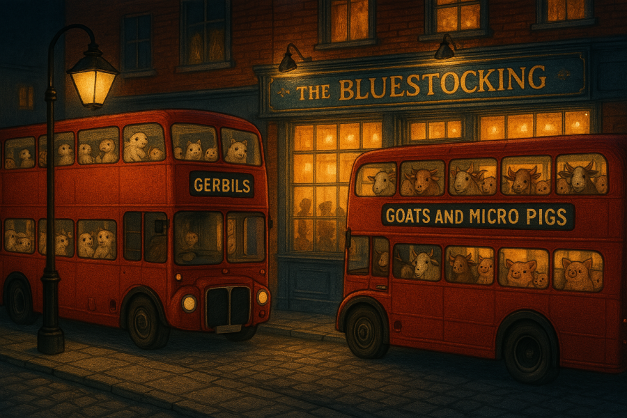 The Bluestocking Women's Pub, where brains can exist in a single state