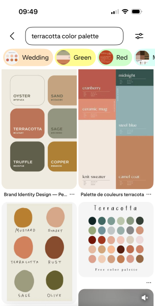 What colours go with terracotta?