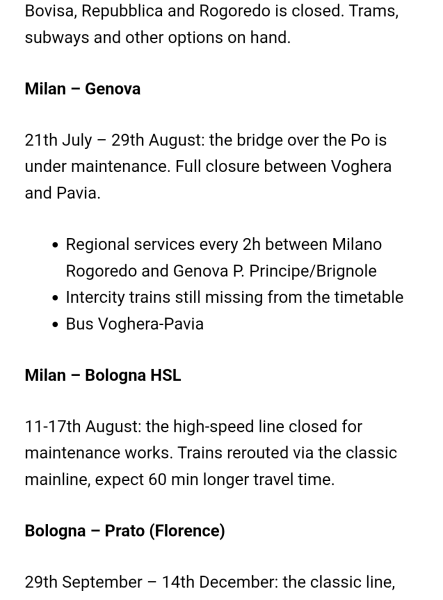 Trains in Italy - anyone any experience?