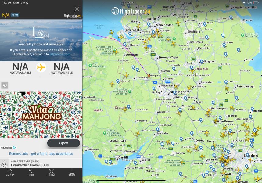 Anyone watching Flightradar tonight…AirForce1 landing?