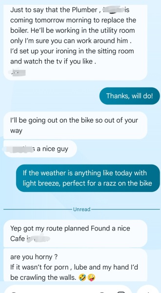 HELP! Inappropriate message from client I clean for.