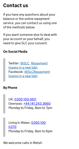 How can I speak to a person at Student Finance?