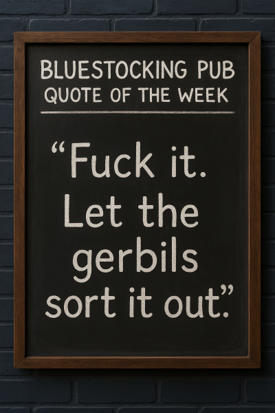 The Bluestocking Women's Pub, where brains can exist in a single state