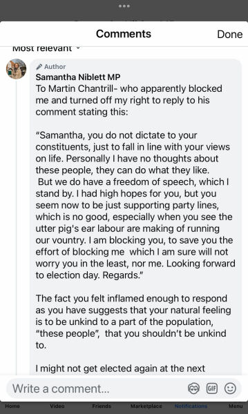 My MP’s definition of transphobia is an interesting one…