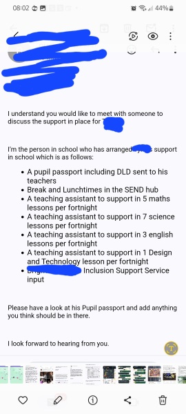 Son struggling at school