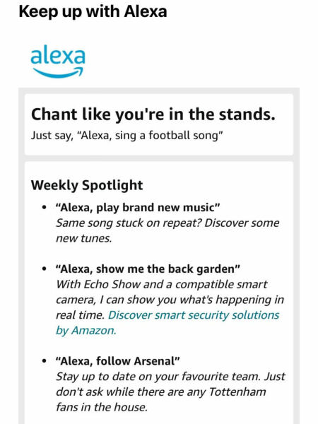 If you ask your Alexa "which is the worst football team?", what does she say?