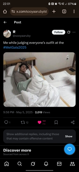 To ask if you'll be watching the MET Gala 2025 tonight?