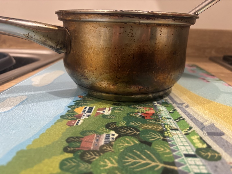 Burned steel pans