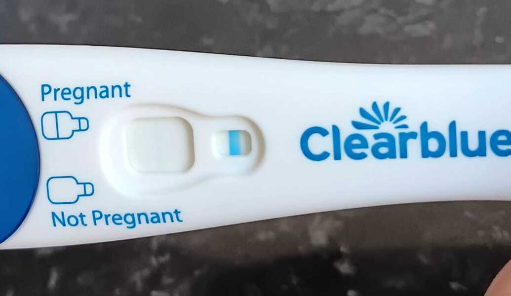 Positive test then negative
