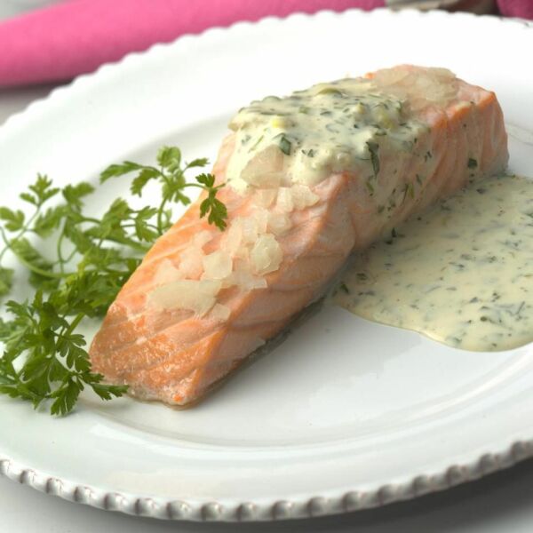 Light lemon sauce with herbs to have hot with salmon - lost the recipe!