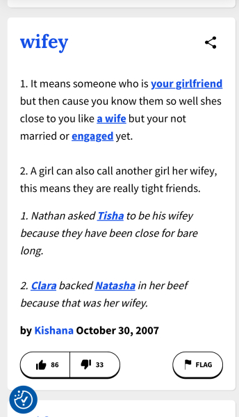 A 'Wifey' on DH's phone. And its not me.