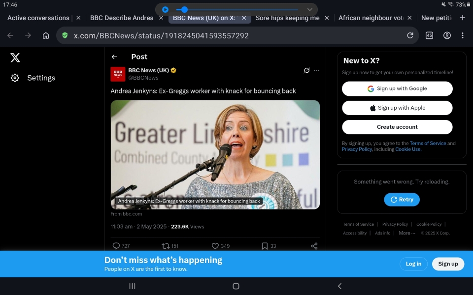 BBC Describe Andrea Jenkyns as a former Greggs Employee and Besuty Quern