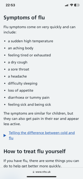 How often do you get debilitating flu?
