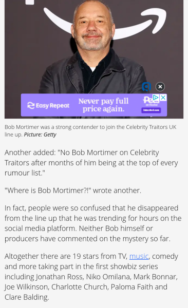 Is there a celebrity traitors thread yet?