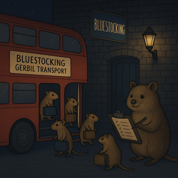 The Bluestocking Arms Women's Pub, where women make friends with Beetles, Androids, Cakes, Dragons, Hedgehogs and other women, where wit and wisdom flourish