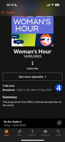 Helen Joyce finally makes it to Women's Hour today from 10am