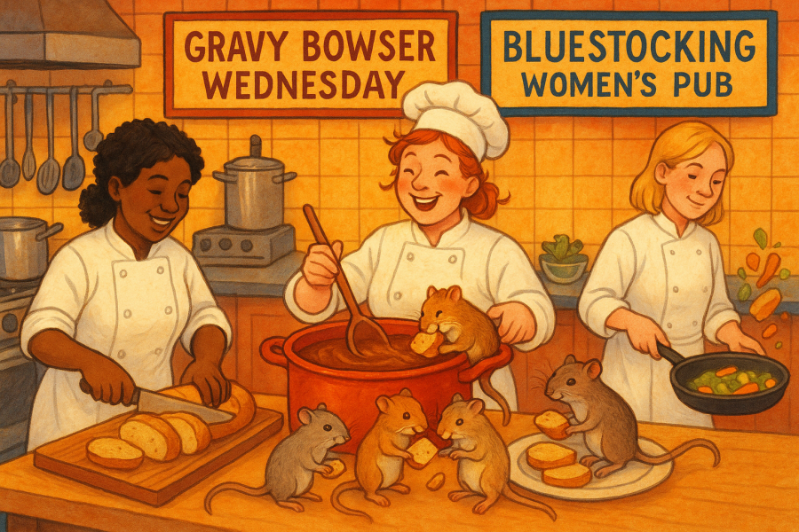 The Bluestocking Women’s Pub - The Return of Salad and the Lion