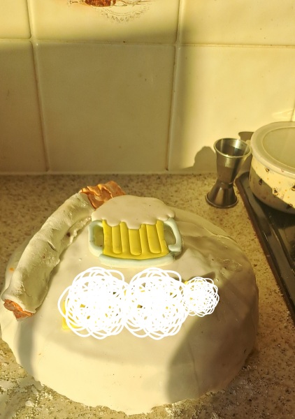 How can I make this 'Bulge Cake' look more realistic?