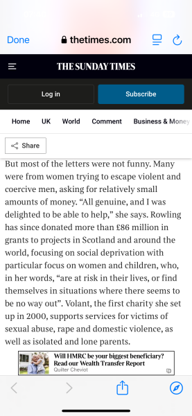 Interview with JKR in the Times