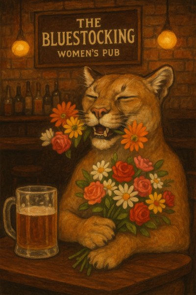 The Bluestocking Women's Pub, where brains can exist in a single state