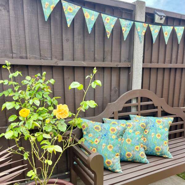 Disguising (but not touching) neighbours fence right outside our back door.