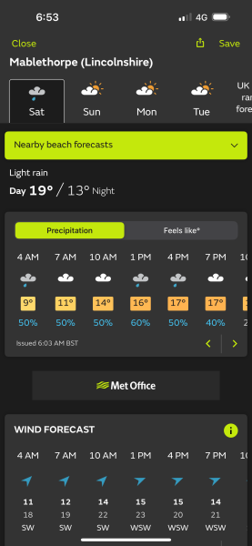 Worrying about the weather while camping